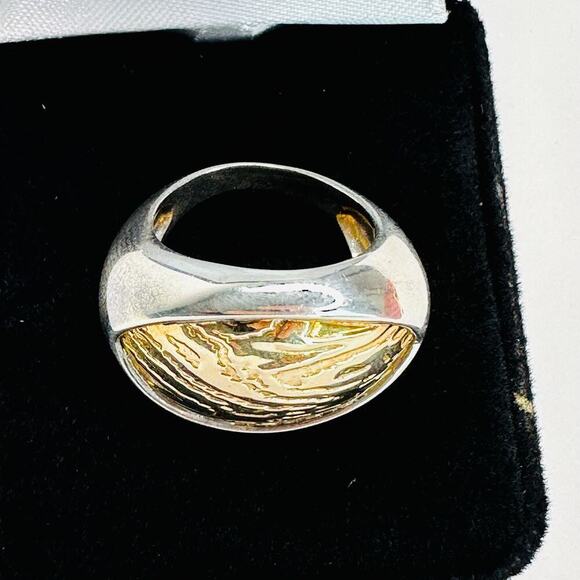 Silpada Sterling Silver Timber Bronze Dome Ring - Picture 2 of 9